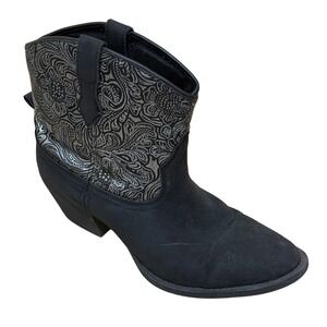 Dingo Boot Women 8.5 Black Bootie Valerie DI8950 Western Cowgirl Festival Rodeo